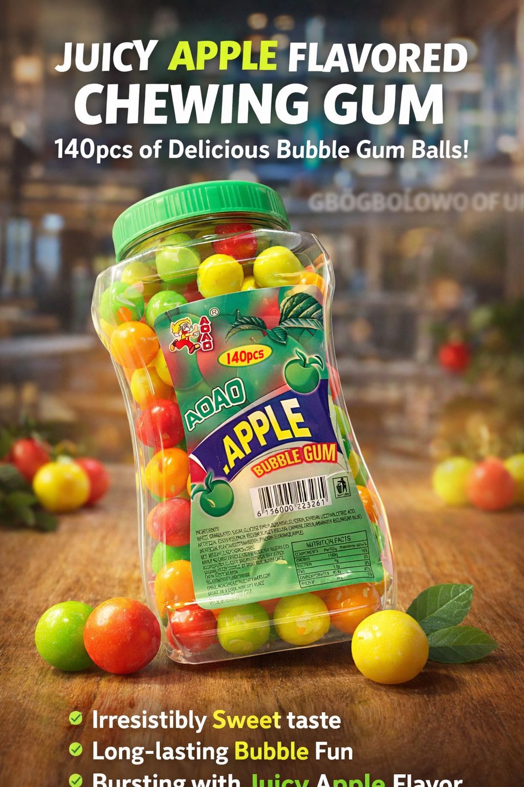 AOAO Apple Bubble Gum